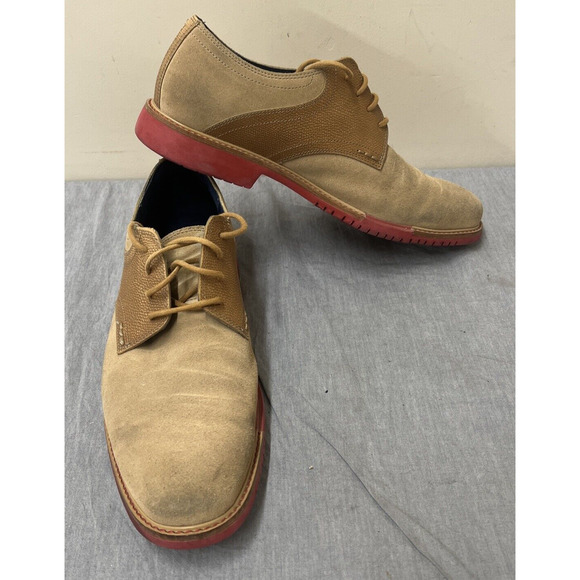 Cole Haan 161C11495L12 Men’s Size 10M Tan Suede Dress Shoes FS Benefits Charity - Picture 1 of 10